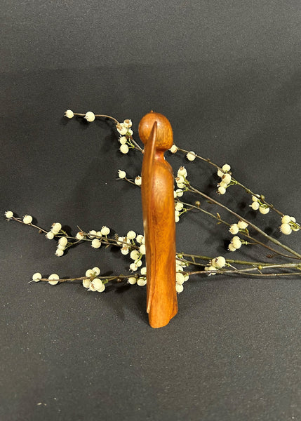 Acacia Carved Heart Angel