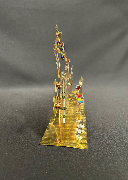 Mixed Metal Hilltop Nativity Scene