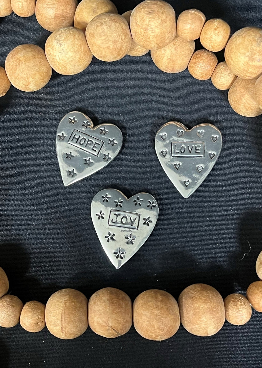 Pewter Inspirational Heart Set McGivney Center Gift Shop