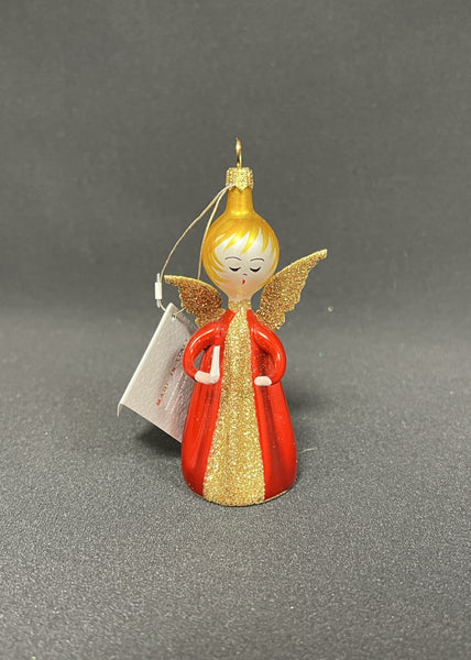 De Carlini Glass Angel with Candle Ornament