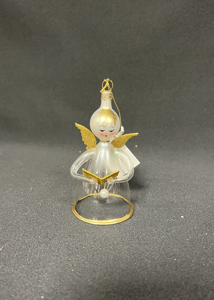 De Carlini Glass Angel Bell Ornament