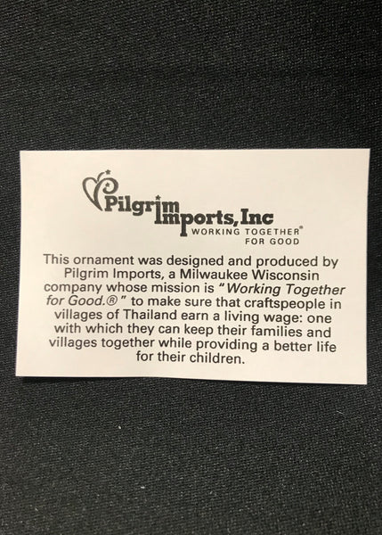 Heart Nativity Mixed Metal Ornament