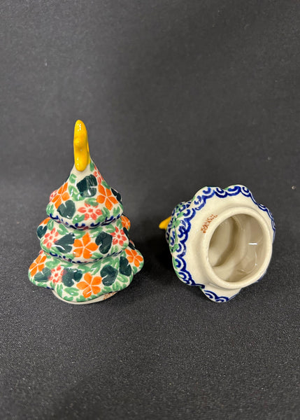 Polish Pottery Christmas Tree Ornament