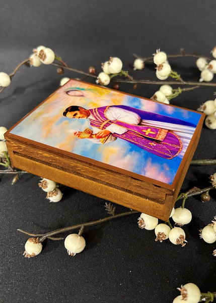 Blessed Michael McGivney Wood Keepsake Box
