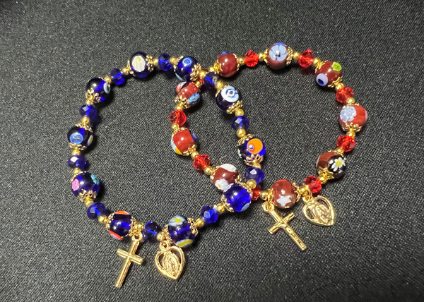 Italian Murano Glass Stretch Bracelet