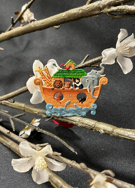 Bavarian Pewter Noah's Ark Ornament