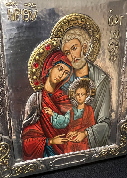 Holy Family Byzantine Serigraph Handmade Icon