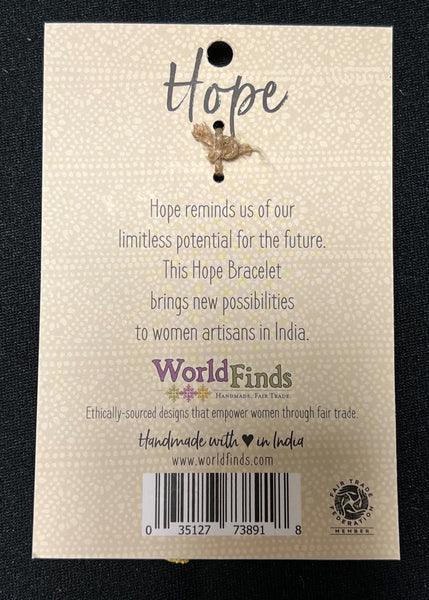 Recycled Textile "Hope" Kantha Bracelet