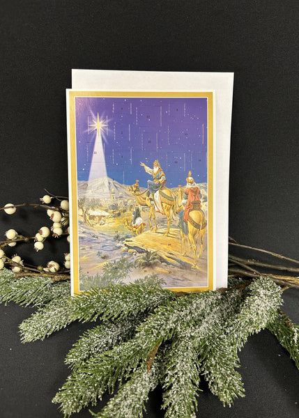 German Advent Calendar Nativity Card