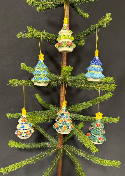 Polish Pottery Christmas Tree Ornament