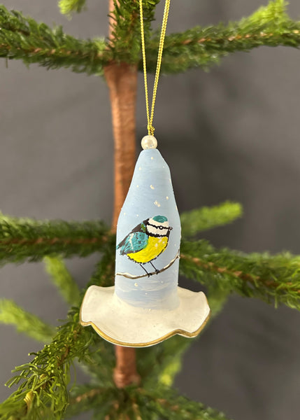 Austrian Glass Bell with Bird Ornament