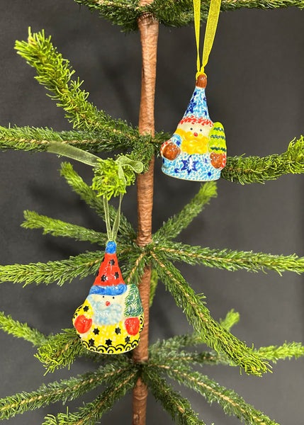 Polish Pottery Santa Clause Ornament