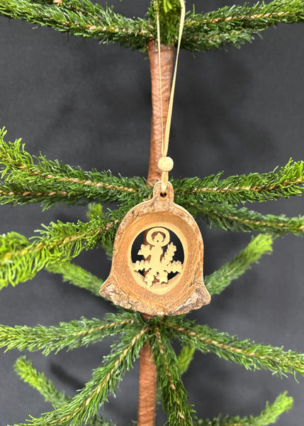 Wood Bell with Advent Candle Ornament