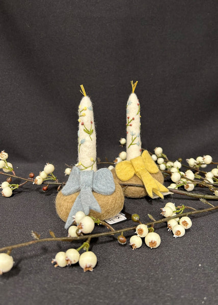 Felt Floral Easter Candle