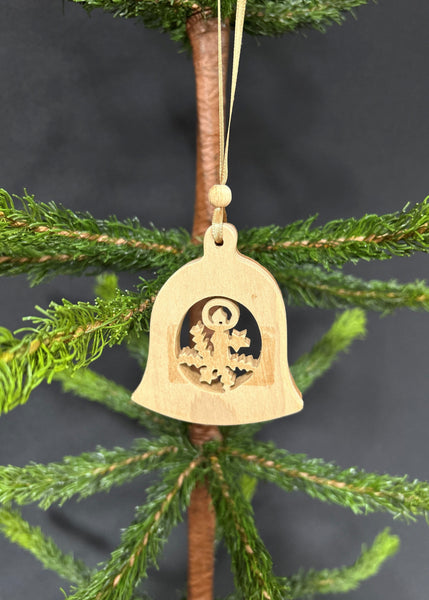 Wood Bell with Advent Candle Ornament