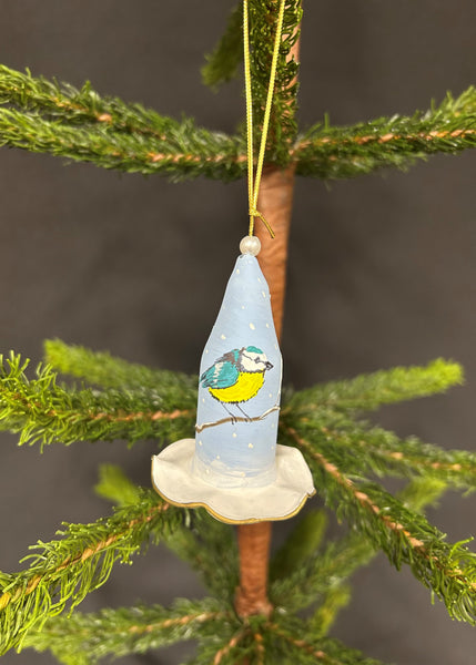 Austrian Glass Bell with Bird Ornament