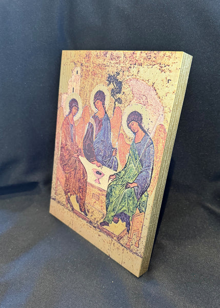 Holy Trinity Large Gold Embossed Plaque