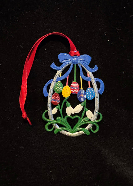 Bavarian Pewter Eggs Galore Ornament