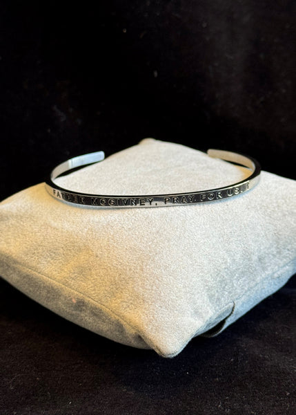 Father McGivney, Pray For Us MantraBand Silver Bracelet