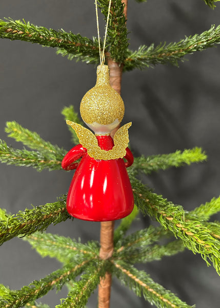 De Carlini Glass Angel with Candle Ornament