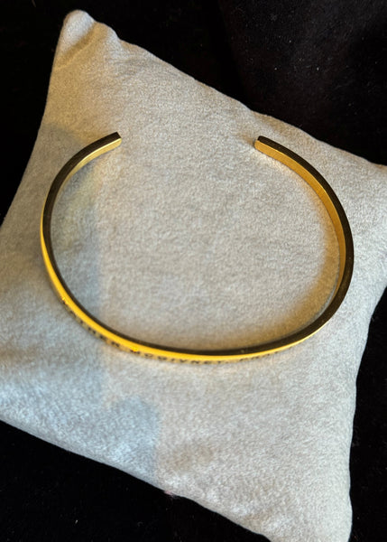 Father McGivney, Pray For Us MantraBand Gold Bracelet