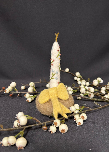 Felt Floral Easter Candle