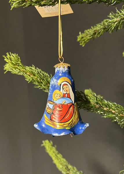 Ceramic Nativity Bell Ornament