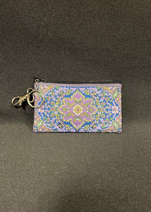 Purple Floral Tapestry Pouch
