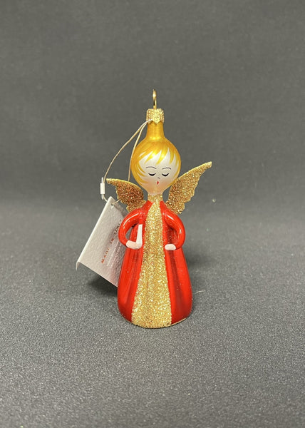 Glass Angel with Candle Ornament