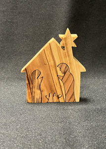 Olivewood Puzzle Nativity