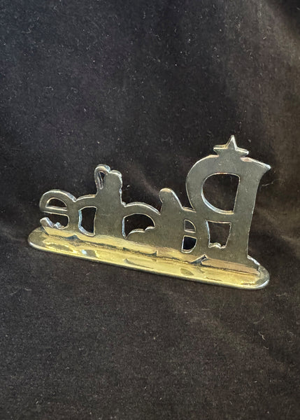 Pewter Standing PEACE Nativity Plaque