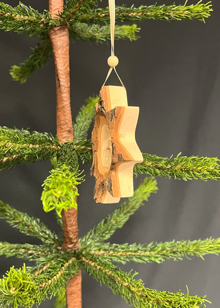 Wood Nativity Star Ornament