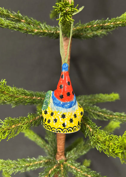 Polish Pottery Santa Clause Ornament
