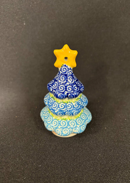 Polish Pottery Christmas Tree Ornament