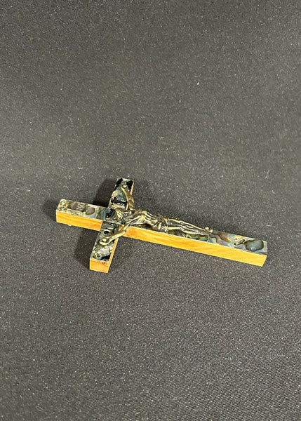 Mother of Pearl Olivewood Crucifix
