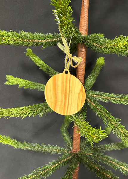 Olivewood Holy Family Ornament
