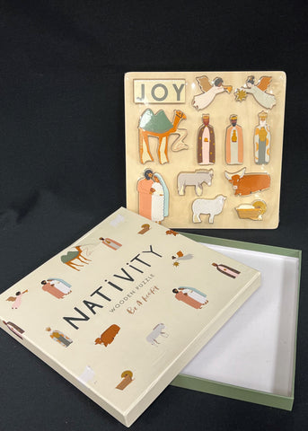 Wooden Nativity Puzzle in box