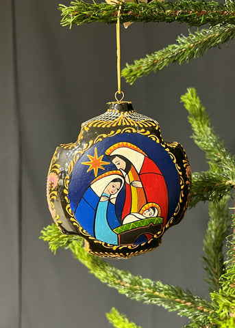 Ceramic Mosaic Nativity Ornament