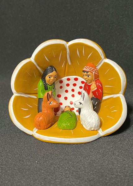 Peruvian Yellow Flower Bud Nativity