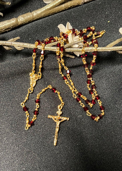 Red Crystal Rosary