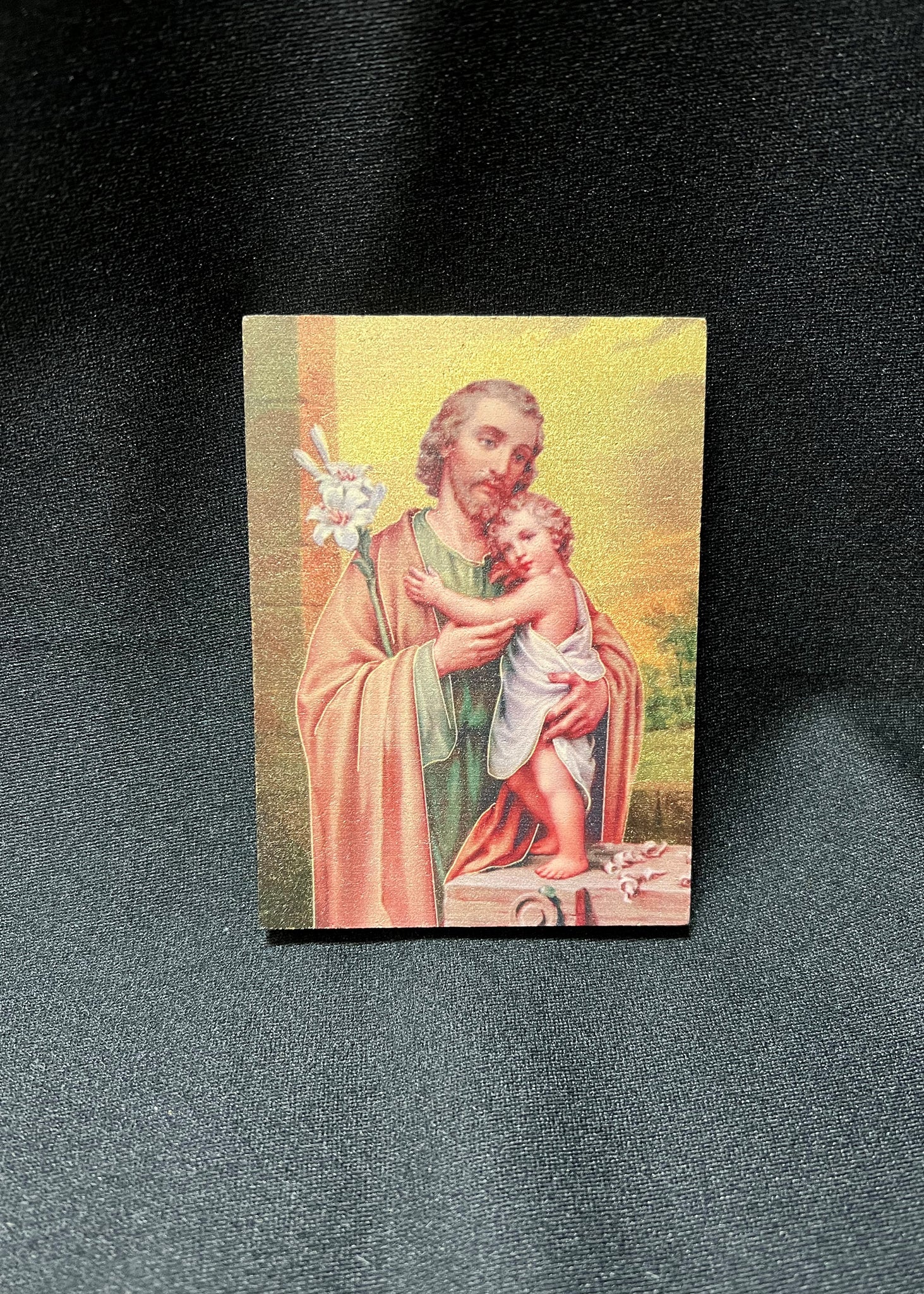 St. Joseph Small Gold Embossed Plaque