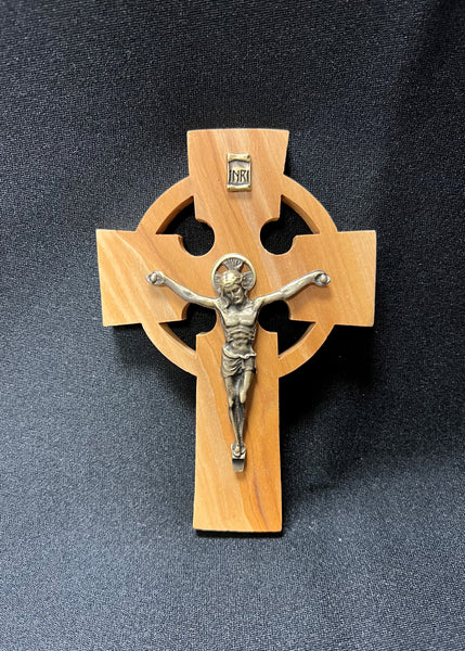 Olivewood Celtic Crucifix