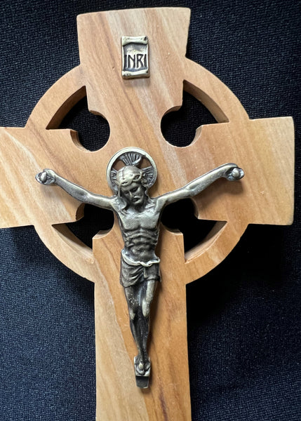 Olivewood Celtic Crucifix