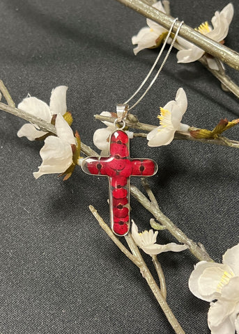 Poppy Cross Necklace
