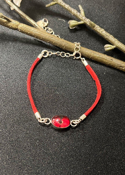 Poppy Red Strap Bracelet