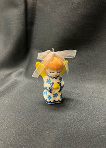 Polish Pottery Angel Ornament