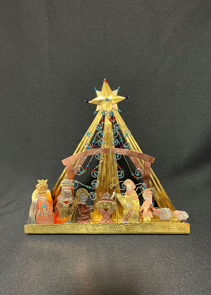 Brilliant Star Standing Nativity