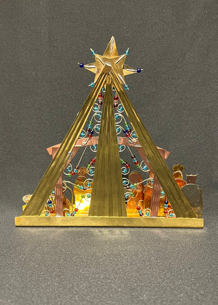 Brilliant Star Standing Nativity