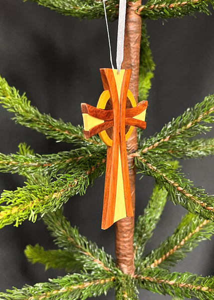 Wood Celtic Cross Ornament